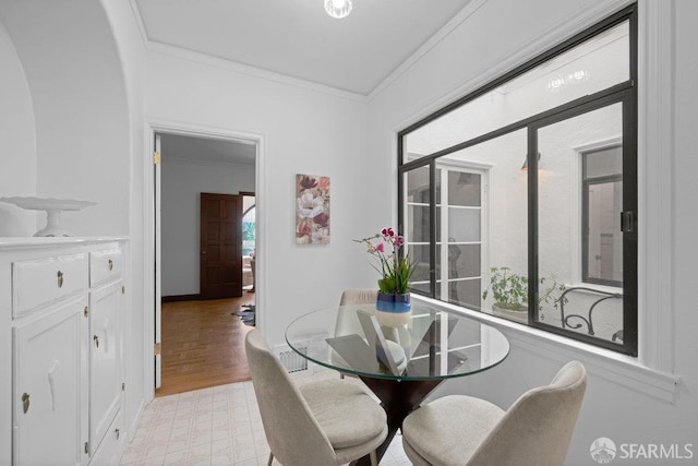 57 Masonic Ave, San Francisco, CA 94118 - dining room featuring ornamental molding, healthy amount of natural light, and light flooring