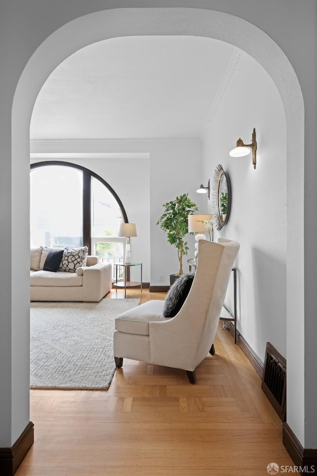 57 Masonic Ave, San Francisco, CA 94118 - living room with arched walkways and ornamental molding