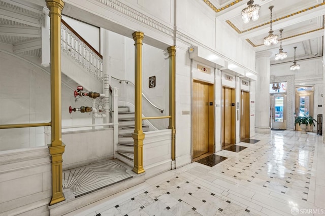 common area featuring stairway