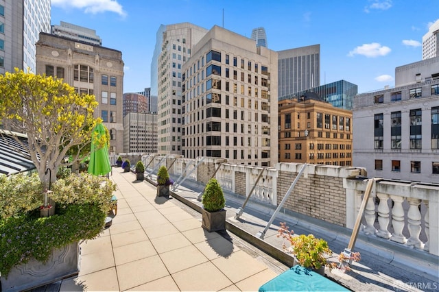 exterior space with a view of city