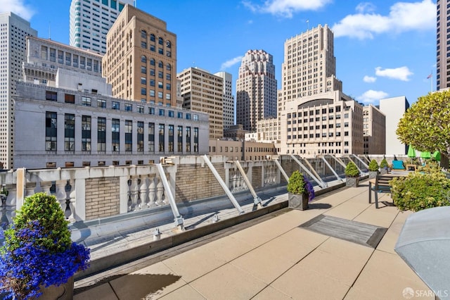 exterior space featuring a city view
