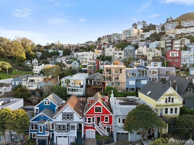 birds eye view of property featuring a residential view