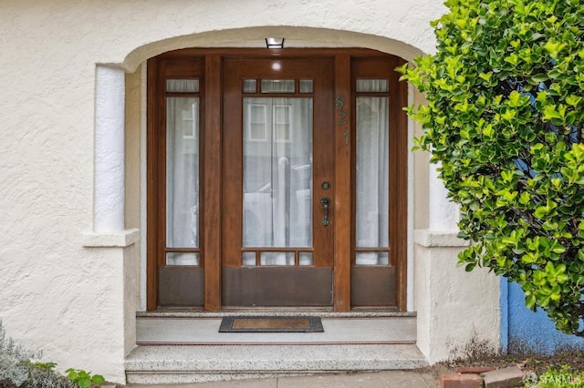 view of doorway to property