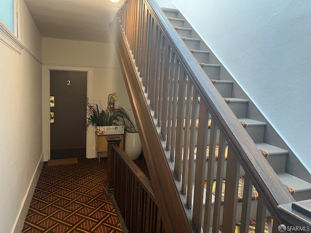 19 Moss St, San Francisco, CA 94103 - stairway featuring baseboards