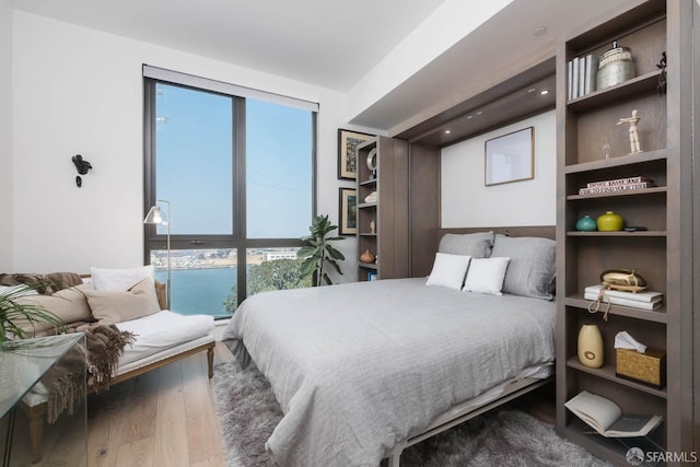 bedroom with wood finished floors