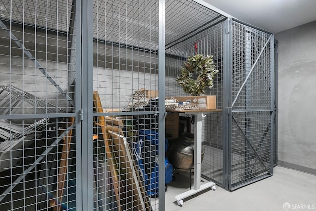 view of storage room