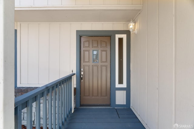 view of doorway to property