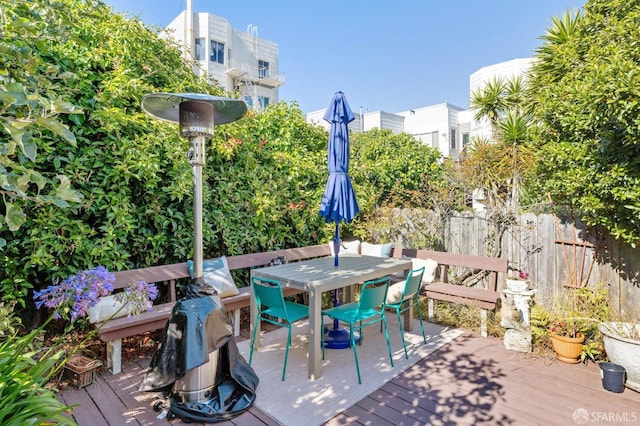 1930 Grove St Unit 4, San Francisco, CA 94117 - wooden deck featuring outdoor dining space