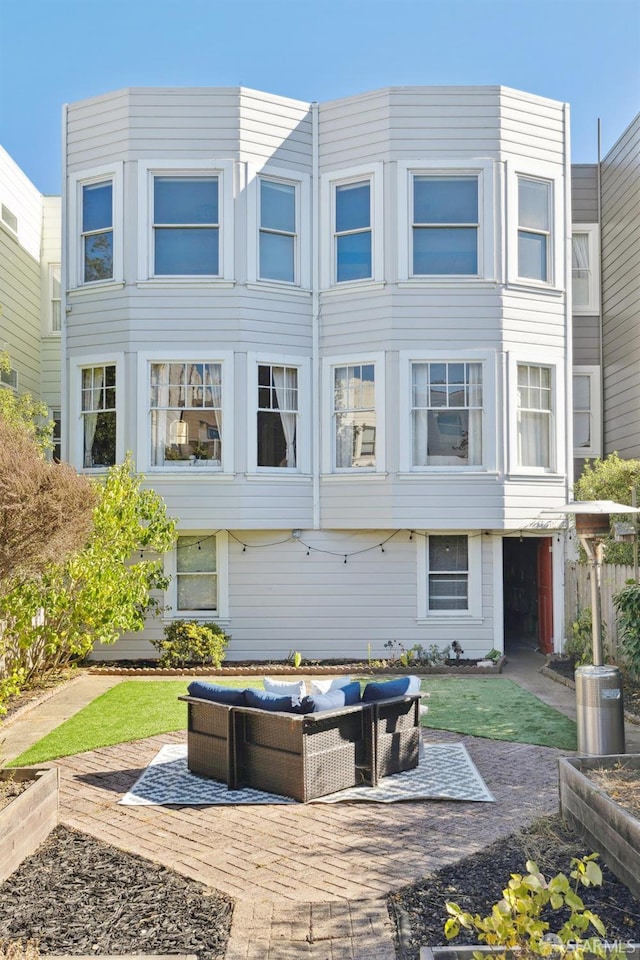 1930 Grove St Unit 4, San Francisco, CA 94117 - back of property with outdoor lounge area and a patio