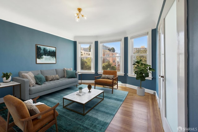 1930 Grove St Unit 4, San Francisco, CA 94117 - living area with wood finished floors and baseboards