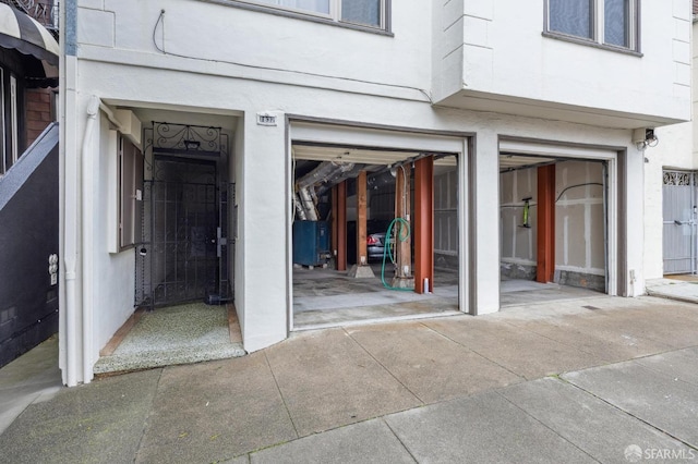 exterior space featuring an attached garage