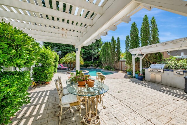 2035 Kirkwood Ct, Fairfield, CA 94534 - fenced backyard with a pergola and a patio area