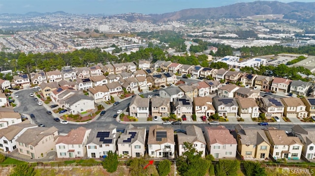 aerial view featuring a mountain view