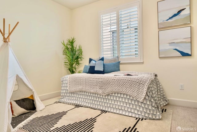 view of carpeted bedroom