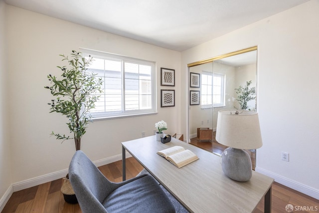 3044 Whisperwave Cir, Redwood City, CA 94065 - home office with wood finished floors and baseboards