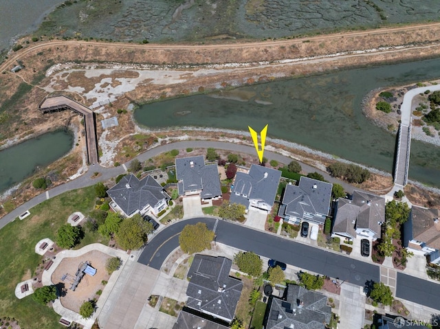 3044 Whisperwave Cir, Redwood City, CA 94065 - aerial view of property and surrounding area featuring nearby suburban area and a nearby body of water