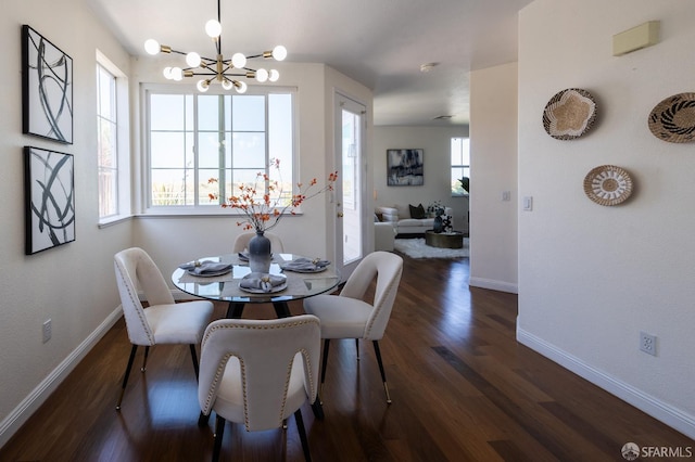 3044 Whisperwave Cir, Redwood City, CA 94065 - dining space featuring a chandelier, plenty of natural light, and baseboards