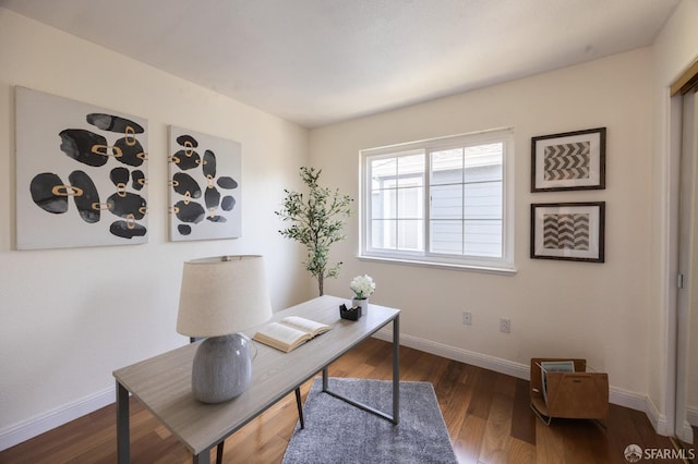 3044 Whisperwave Cir, Redwood City, CA 94065 - office featuring baseboards and dark wood-style flooring