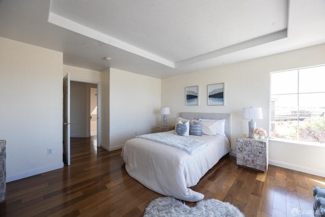 3044 Whisperwave Cir, Redwood City, CA 94065 - bedroom featuring a raised ceiling, baseboards, and hardwood / wood-style flooring