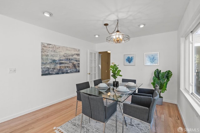 532 Vista Ct, Millbrae, CA 94030 - dining area featuring wood finished floors, a chandelier, and recessed lighting