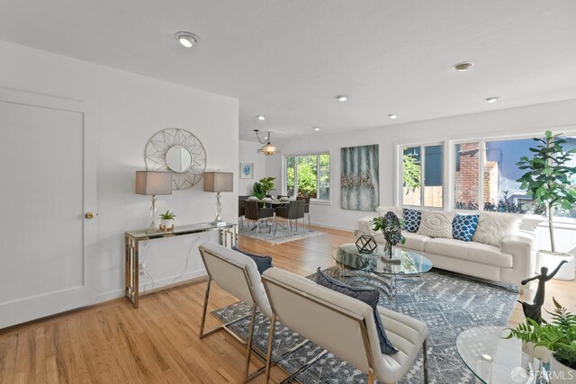 532 Vista Ct, Millbrae, CA 94030 - living room with wood finished floors and recessed lighting