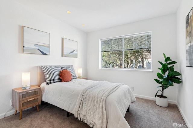 view of carpeted bedroom