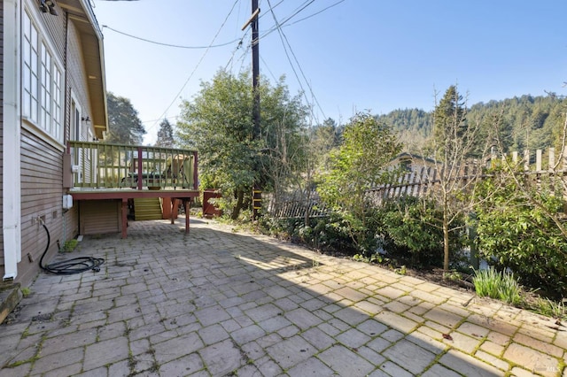 view of patio with a deck