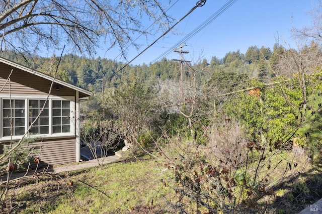 view of yard featuring a sunroom