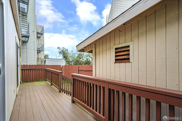 view of wooden deck