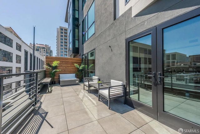 exterior space featuring french doors