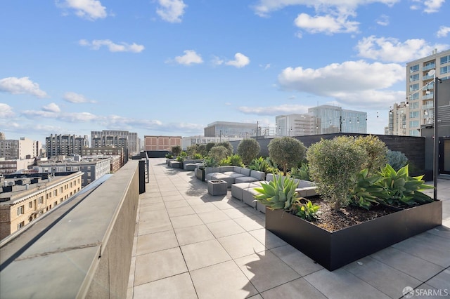 view of patio featuring outdoor lounge area