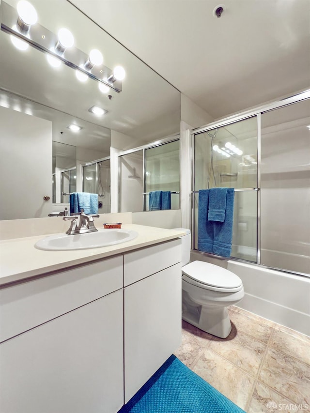 601 Van Ness Ave Unit 1047, San Francisco, CA 94102 - full bath with vanity, bath / shower combo with glass door, and tile patterned flooring
