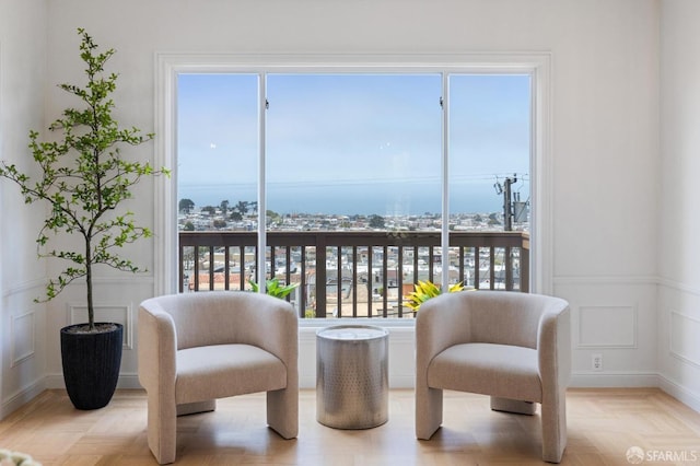 1867 15th Ave, San Francisco, CA 94122 - sitting room featuring a decorative wall and a wainscoted wall