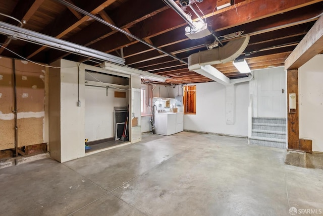 1867 15th Ave, San Francisco, CA 94122 - unfinished below grade area with separate washer and dryer and stairway