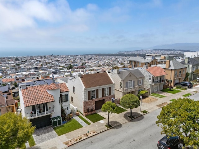 1867 15th Ave, San Francisco, CA 94122 - aerial perspective of suburban area featuring mountains
