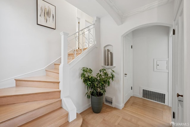 1867 15th Ave, San Francisco, CA 94122 - staircase with arched walkways