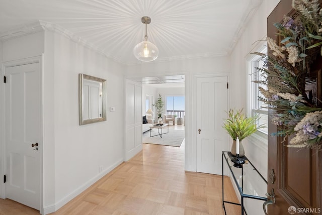 1867 15th Ave, San Francisco, CA 94122 - hallway featuring crown molding