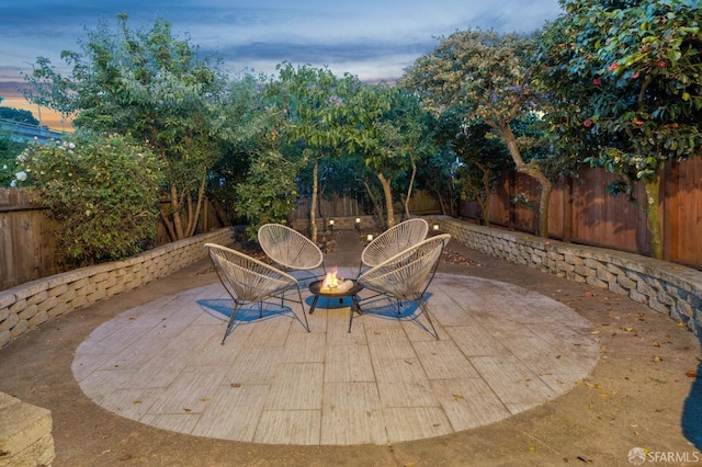 65 Danton St, San Francisco, CA 94112 - fenced backyard with a patio and an outdoor fire pit