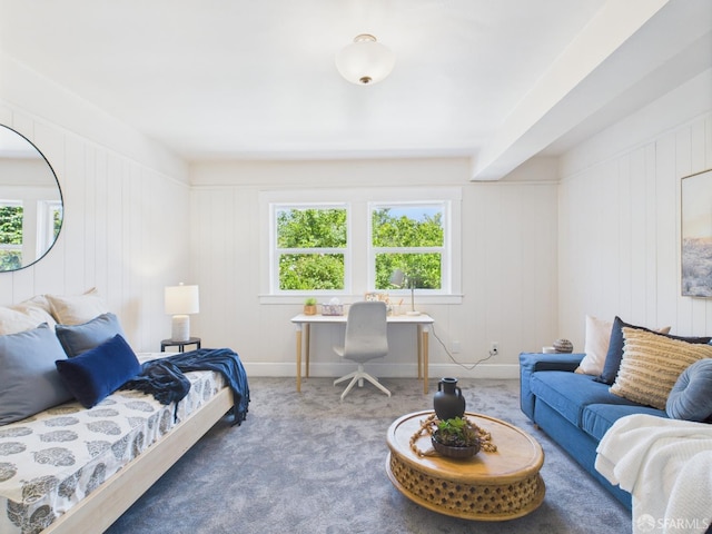 65 Danton St, San Francisco, CA 94112 - living room featuring plenty of natural light, carpet floors, and a desk