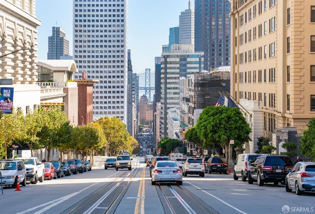 view of street featuring a city view