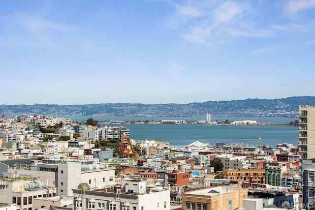 property view of water with a view of city