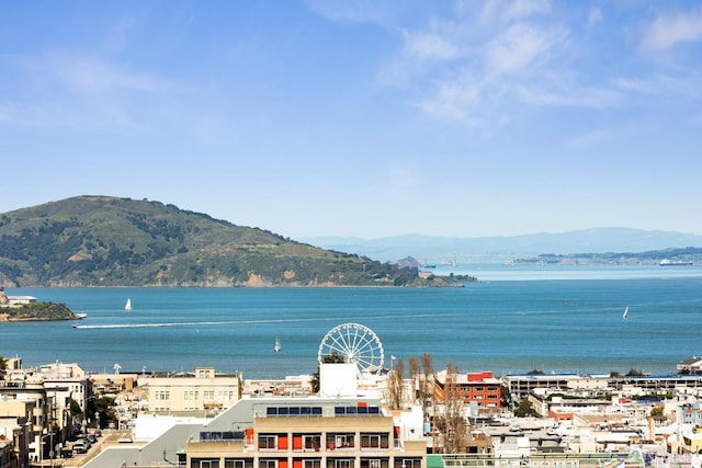 water view with a mountain view