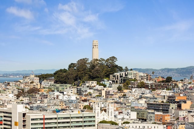 city view with a mountain view