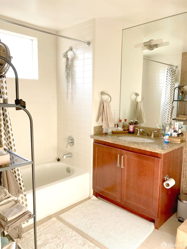 81 Frank Norris St Unit 501, San Francisco, CA 94109 - bathroom with shower / bathtub combination, vanity, and tile patterned flooring