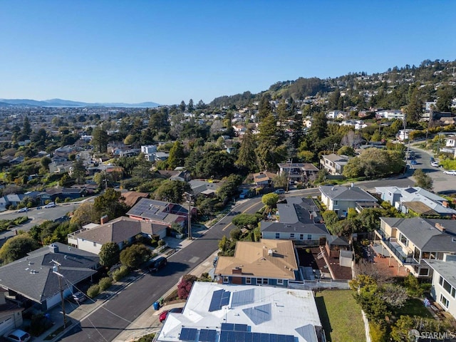 bird's eye view with a mountain view and a residential view