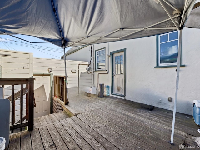view of wooden terrace