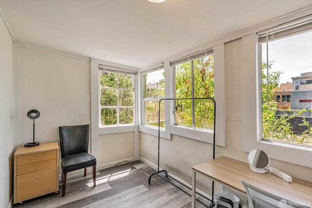3233 Ellis St, Berkeley, CA 94703 - living area with wood finished floors and baseboards