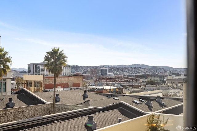 city view with a mountain view