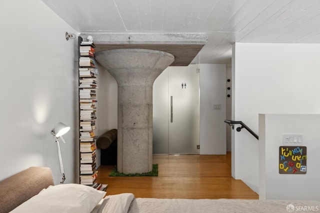 living room featuring light wood-type flooring