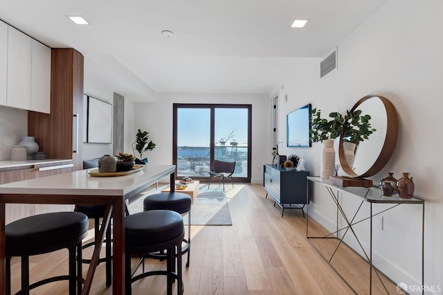 interior space featuring light hardwood / wood-style flooring